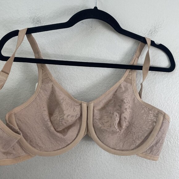 Wacoal Minimizer Bra Womens 36DD Beige Lace Underwire Full Cup Unlined 65547 - Picture 3 of 7